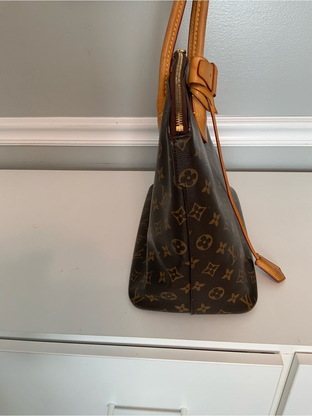 Louis Vuitton Lockit  Monogram Canvas Large Tote with Natural Leather Trim - Picture 4 of 16